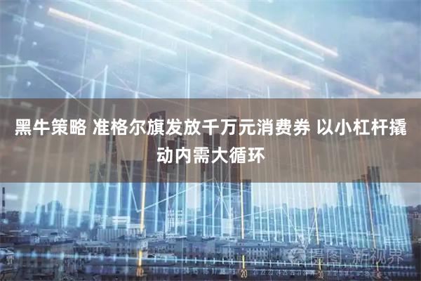 黑牛策略 准格尔旗发放千万元消费券 以小杠杆撬动内需大循环